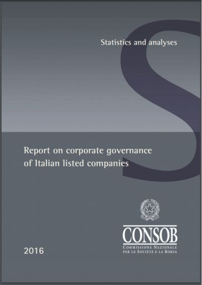 Pubblicato dalla Consob il Rapporto 2016 sulla corporate governance delle società quotate italiane