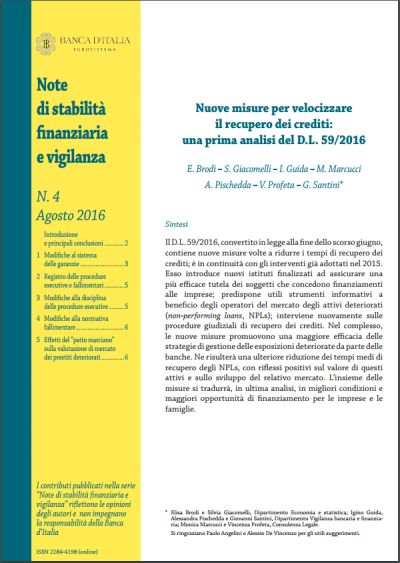 Nuove misure per velocizzare il recupero dei crediti: una prima analisi del D.L. 59/2016