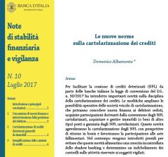 Banca d&#039;Italia: recenti modifiche alla Legge n.130/1999 sulla cartolarizzazione dei crediti