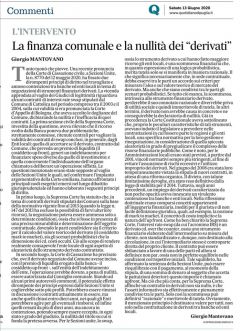 Le Sezioni Unite della Corte di Cassazione chiariscono quando ricorre la nullità dei contratti in strumenti finanziari derivati sottoscritti da Enti locali.