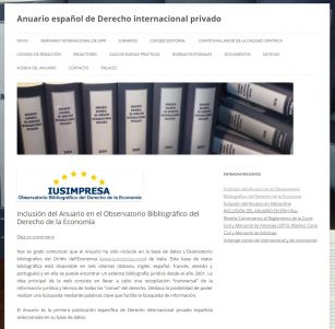 La prestigiosa rivista &quot;Anuario Español de Derecho Internacional privado&quot; menziona Iusimpresa.com